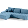 Canapé D'angle Convertible Gauche 4 Places Avec Coffre Jonas Bleu