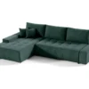Canapé D'angle Convertible Gauche 4 Places Avec Coffre Jonas Vert
