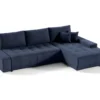 Canapé D'angle Convertible Droit 4 Places Avec Coffre Jonas Bleu Marine