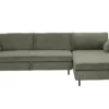 Canapé D'angle Droit Convertible En Velours Côtelé Vert Olive ALEXANDRA