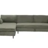Canapé D'angle Gauche Convertible En Velours Côtelé Vert Olive ALEXANDRA