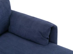 Canapé D'angle Droit Convertible En Velours Côtelé Bleu Foncé ALEXANDRA 15 Canapé D'angle Droit Convertible En Velours Côtelé Bleu Foncé ALEXANDRA -Canapé Soldes Boutique canape 14212401