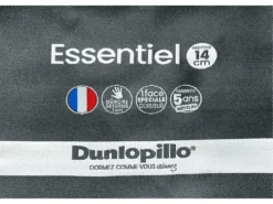 Canapé 3 Places Convertible Express En Velours CALITO - Anthracite - Couchage Lattes Larges 140 Cm - Matelas 14 Cm Avec Mémoire De Forme DUNLOPILLO -Canapé Soldes Boutique canape 14371129