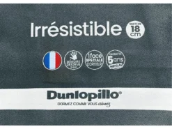 Canapé 4 Places Convertible Express En Velours CALITO - Anthracite - Couchage Lattes Larges 160 Cm - Matelas 18 Cm Avec Mémoire De Forme DUNLOPILLO -Canapé Soldes Boutique canape 14371171