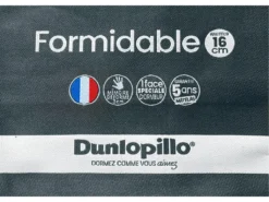 Canapé 4 Places Convertible Express En Velours CALITO -Anthracite - Couchage Lattes Larges 160 Cm - Matelas 16 Cm Avec Mousse à Mémoire De Forme DUNLOPILLO -Canapé Soldes Boutique canape 14371221