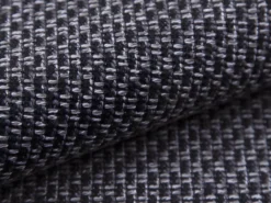 Canapé D'angle Droit Panoramique Convertible En Tissu Texturé Et Simili Gris Et Noir SONDRIO -Canapé Soldes Boutique canape 14411025