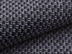 Canapé D'angle Gauche Panoramique Convertible En Tissu Texturé Et Simili Gris Et Noir SONDRIO -Canapé Soldes Boutique canape 14411027