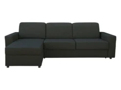 Canapé D'angle Gauche Convertible Express En Tissu Gris Anthracite - Couchage 140 Cm - Matelas 18cm TORASI -Canapé Soldes Boutique canape 14418953