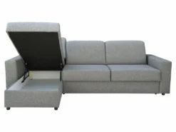 Canapé D'angle Gauche Convertible Express En Tissu Gris Clair - Couchage 140 Cm - Matelas 18cm TORASI -Canapé Soldes Boutique canape 14418997