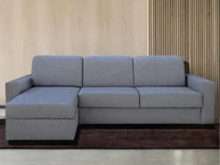 Canapé D'angle Gauche Convertible Express En Tissu Gris Clair - Couchage 140 Cm - Matelas 18cm TORASI -Canapé Soldes Boutique canape 14441241