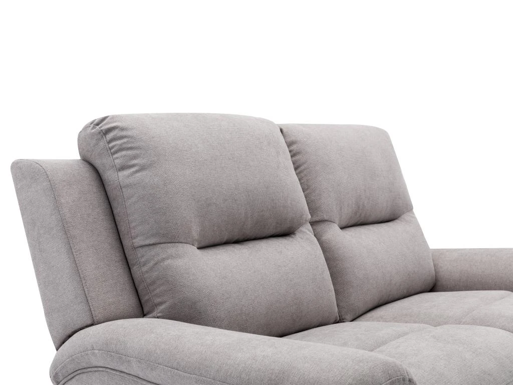 Canapé 2 Places Relax électrique En Tissu Gris Clair URSULA II 6 Canapé 2 Places Relax électrique En Tissu Gris Clair URSULA II – Image 6