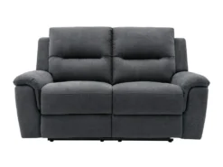 Canapé 2 Places Relax électrique En Tissu Anthracite URSULA II -Canapé Soldes Boutique canape 14455363
