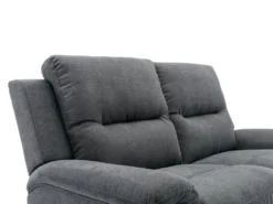 Canapé 2 Places Relax électrique En Tissu Anthracite URSULA II -Canapé Soldes Boutique canape 14455367