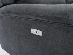 Canapé 3 Places Relax électrique En Tissu Anthracite URSULA II -Canapé Soldes Boutique canape 14455385