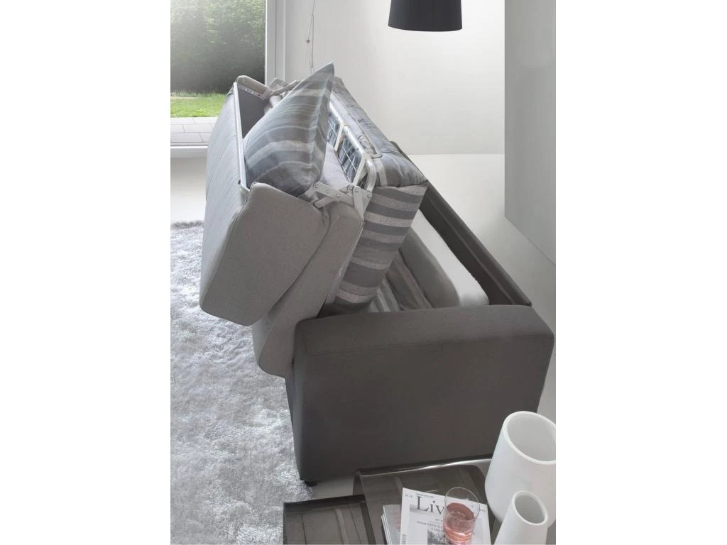 Canapé Dabakah, Canapé 3 Places, 100% Made In Italy, Canapé De Salon à Ouverture Pivotante, En Tissu Matelassé, Avec Accoudoirs Fins, Cm 200x95h90, Gris Et Anthracite 4 Canapé Dabakah, Canapé 3 Places, 100% Made In Italy, Canapé De Salon à Ouverture Pivotante, En Tissu Matelassé, Avec Accoudoirs Fins, Cm 200x95h90, Gris Et Anthracite – Image 4