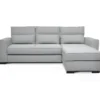 Canapé Angle Convertible Réversible 4 Places MONTREAL - Tissu Gris Clair - L 247 X P 158 X H 92 Cm
