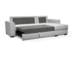 Canapé Angle Convertible Réversible 4 Places MONTREAL - Tissu Gris Clair - L 247 X P 158 X H 92 Cm -Canapé Soldes Boutique canape 14606981