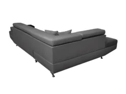 Canapé D'angle RIO Convertible Avec Coffre En Microfibre - Angle Gauche, Gris -Canapé Soldes Boutique canape 14641265