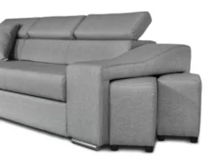 Canapé D'Angle ELONA Convertible En Tissu Gris Clair Avec Poufs De Rangement à Droite 19 Canapé D'Angle ELONA Convertible En Tissu Gris Clair Avec Poufs De Rangement à Droite -Canapé Soldes Boutique canape 14641761