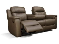 Canapé 3 Places Relax EVASION En Cuir - Marron