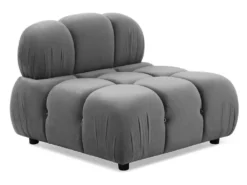 Canapé Design Modulable Et Transformable Hollywood Velours Gris -Canapé Soldes Boutique canape 14643991