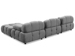 Canapé Design Modulable Et Transformable Hollywood Velours Gris -Canapé Soldes Boutique canape 14643993