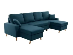 Canapé Panoramique Scandinave Convertible 2 Coffres En Tissu Déperlant -Canapé Soldes Boutique canape 14647095