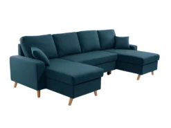 Canapé Panoramique Scandinave Convertible 2 Coffres En Tissu Déperlant -Canapé Soldes Boutique canape 14647101