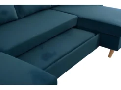 Canapé Panoramique Scandinave Convertible 2 Coffres En Tissu Déperlant -Canapé Soldes Boutique canape 14647105