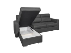 Canapé D'angle KEI Réversible Convertible En Tissu - Gris Anthracite -Canapé Soldes Boutique canape 14647149