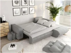 Canapé D'Angle Convertible Droit 4 Places En Tissu -Canapé Soldes Boutique canape 14647167