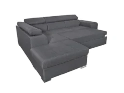 Canapé D'angle SOAN Convertible En Tissu - Gris Anthracite - Angle Gauche -Canapé Soldes Boutique canape 14647545