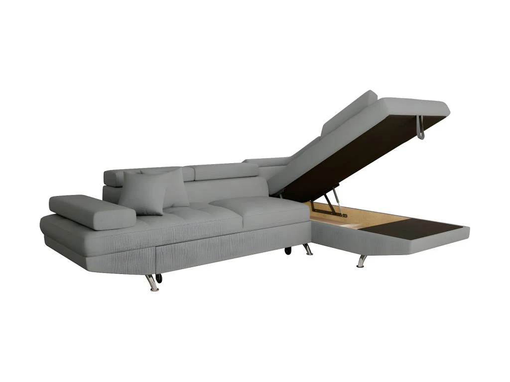 Canapé D'angle Convertible Droit Avec Coffre De Rangement En Tissu 6 Canapé D'angle Convertible Droit Avec Coffre De Rangement En Tissu – Image 6