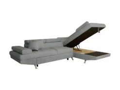 Canapé D'angle Convertible Droit Avec Coffre De Rangement En Tissu 16 Canapé D'angle Convertible Droit Avec Coffre De Rangement En Tissu -Canapé Soldes Boutique canape 14648403