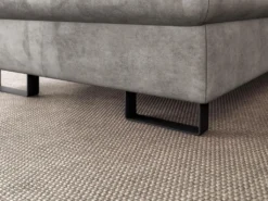 Canapé D'angle Gauche Convertible En Velours Gris DIMARO -Canapé Soldes Boutique canape 14651215