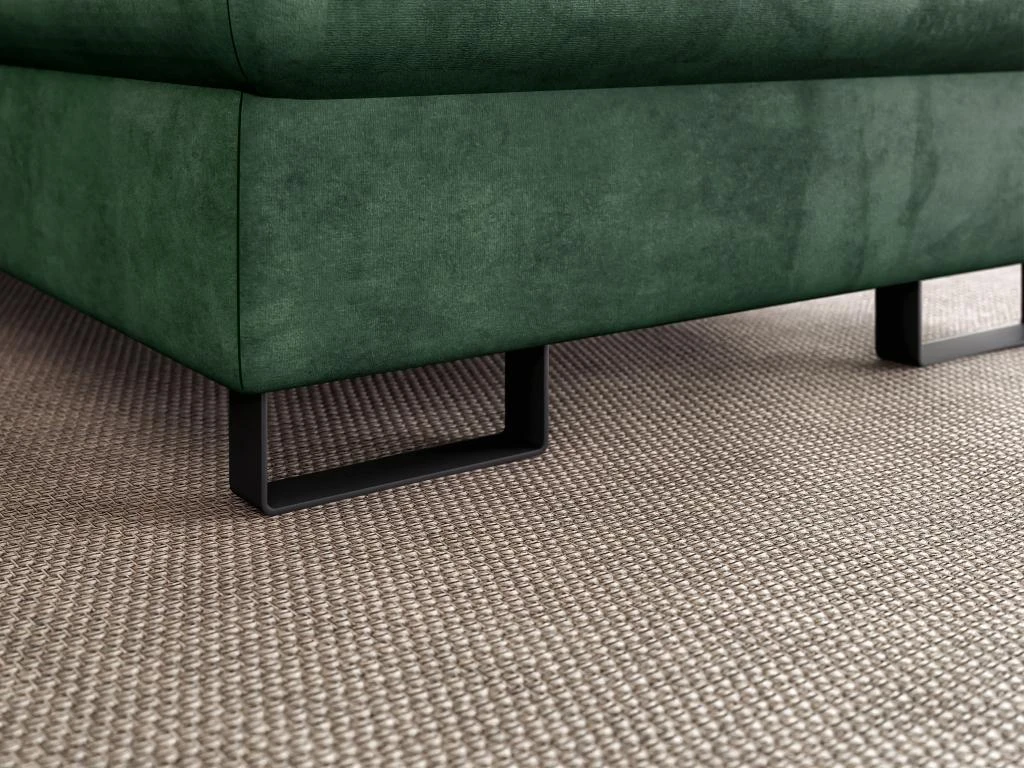 Canapé D'angle Droit Convertible En Velours Vert DIMARO 6 Canapé D'angle Droit Convertible En Velours Vert DIMARO – Image 6