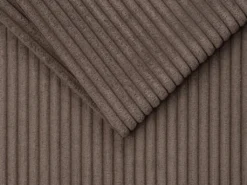 Canapé 3 Places Convertible Express En Velours Côtelé Marron - Couchage 140 Cm - Matelas 22 Cm LORETO -Canapé Soldes Boutique canape 14805059