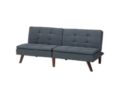 Canapé Convertible 3 Places En Tissu Gris RONNE -Canapé Soldes Boutique canape 14825629