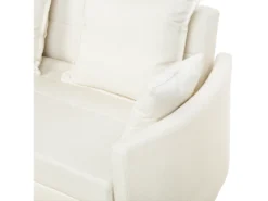 Canapé Convertible 2 Places En Tissu Beige HOVIN -Canapé Soldes Boutique canape 14826167