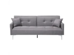Canapé Convertible 3 Places En Tissu Gris LUCAN 10 Canapé Convertible 3 Places En Tissu Gris LUCAN -Canapé Soldes Boutique canape 14826213