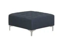 Canapé Panoramique Convertible En Tissu Gris Foncé 5 Places Avec Pouf ABERDEEN -Canapé Soldes Boutique canape 14826317