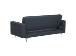 Canapé Convertible 3 Places En Tissu Gris Foncé ABERDEEN -Canapé Soldes Boutique canape 14826415