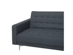 Canapé Angle Gauche Convertible En Tissu Gris Foncé 4 Places Avec Pouf ABERDEEN -Canapé Soldes Boutique canape 14826627