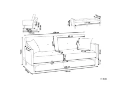 Canapé Convertible 3 Places En Tissu Vert LUCAN -Canapé Soldes Boutique canape 14826791