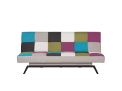 Canapé Convertible 3 Places En Tissu Patchwork LEEDS -Canapé Soldes Boutique canape 14826919