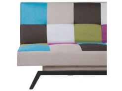 Canapé Convertible 3 Places En Tissu Patchwork LEEDS -Canapé Soldes Boutique canape 14826931