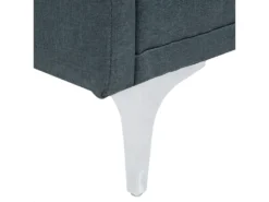 Canapé Convertible 3 Places En Tissu Bleu-gris Foncé LUCAN -Canapé Soldes Boutique canape 14827531