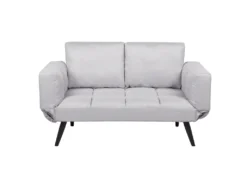 Canapé Convertible 2 Places En Tissu Gris Clair BREKKE -Canapé Soldes Boutique canape 14827975