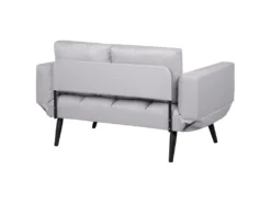 Canapé Convertible 2 Places En Tissu Gris Clair BREKKE -Canapé Soldes Boutique canape 14827983