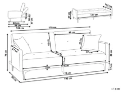 Canapé Convertible 3 Places En Tissu Rouge LUCAN -Canapé Soldes Boutique canape 14828483